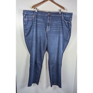Old Navy Jeans Women's Plus Size 30 Mid Rise Power Slim Straight Stretch 51x30